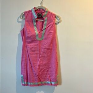 STS Pink Sleeveless Tunic Dress with Silver Accents